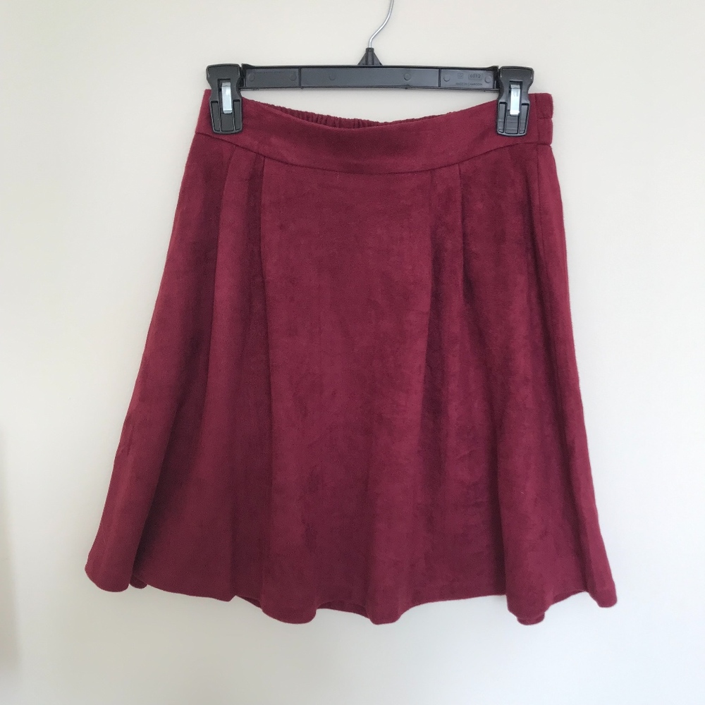 NWT Skies are Blue Faux-Suede Skirt